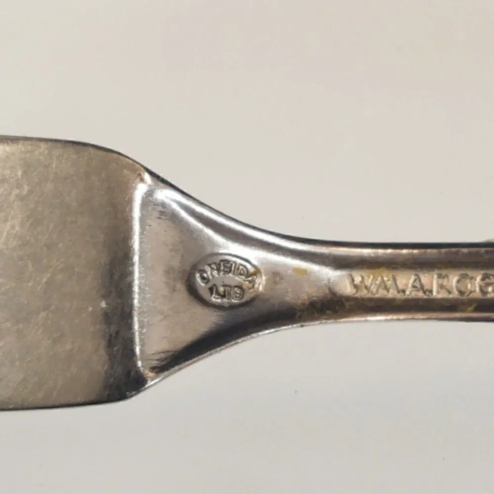 Oneida Wm A Rogers MONTCLAIR Pattern Butter Knife Vintage Stainless Floral Tip